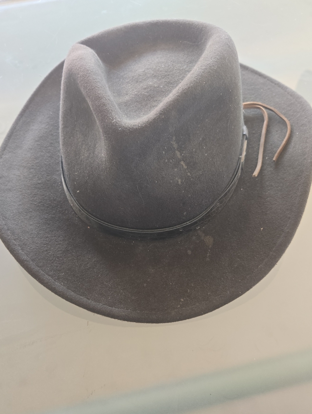 Men's Black Wool Felt Rancher Hat